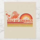 Golf van Amerika  Amerikaans patriottisch Wijn Etiket (Enkel label)
