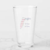 Golf van Amerika Bierglas Glas (Achterkant)