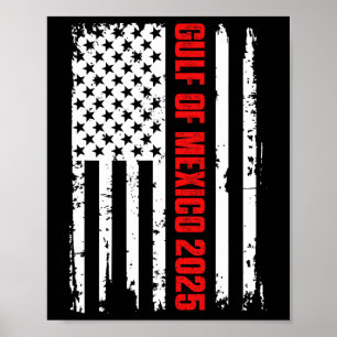 Golf van Amerika EST 2025 Amerikaanse vlag Golf Me Poster
