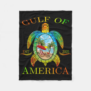 Golf van Amerika EST 2025 Funny Turtle Fleece Deken