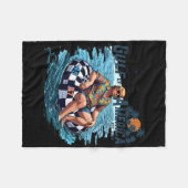 Golf van Amerika EST 2025 Retro  Beach 20 Fleece Deken (Voorkant (Horizontaal))