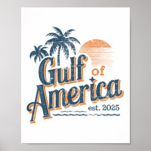 Golf van Amerika EST 2025 Retro Beach Poster
