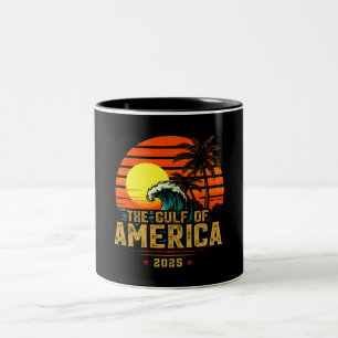 Golf van Amerika Est 2025 Retro Vintage Tweekleurige Koffiemok
