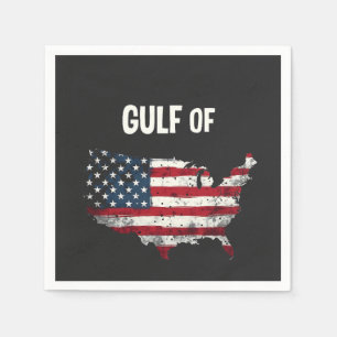 Golf van Amerika Grappig Trump USA Kaart Vlag Servet