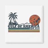 Golf van Amerika patriottisch ontwerp Magneet (Voorkant)
