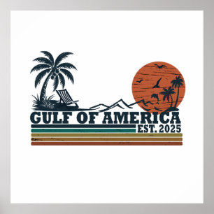 Golf van Amerika patriottisch ontwerp Poster