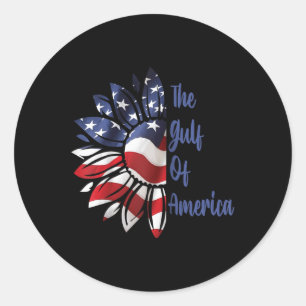 Golf van Amerika President Trump 2025 Raglan Ba Ronde Sticker