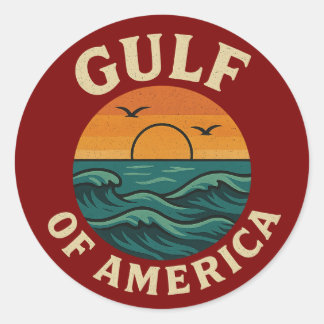 Golf van Amerika Ronde Sticker