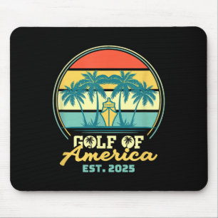 Golf van Amerika Shirt EST 2025 Retro Vintage B Muismat
