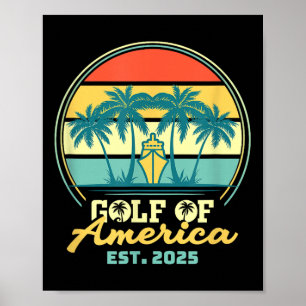 Golf van Amerika Shirt EST 2025 Retro Vintage B Poster