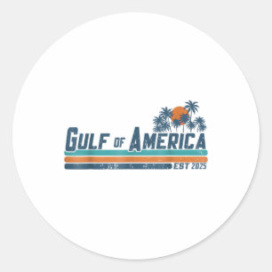 Golf van Amerika Shirt Retro Golf van Amerika Ronde Sticker