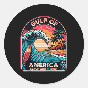 Golf van Amerika Trump 2025 Raglan Baseball T-shir Ronde Sticker