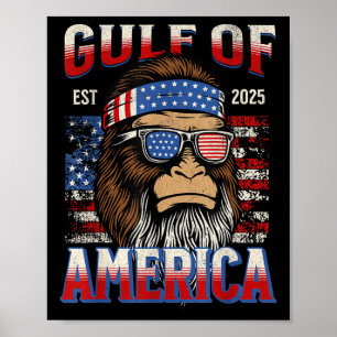 Golf van Amerika Trump Funny Bigfoot Mexico Pat Poster