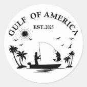 Golf van Amerika vispaal Amerikaans patriottisch Ronde Sticker (Voorkant)