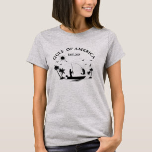 Golf van Amerika vispaal Amerikaans patriottisch T-shirt