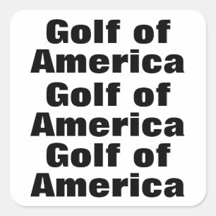 Golf van Amerika (wijzig je kaarten) Vierkante Sticker