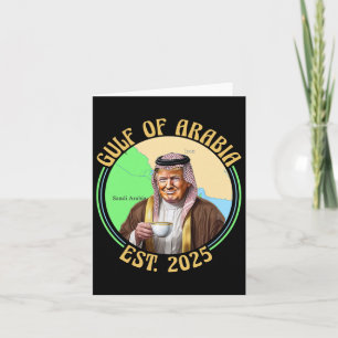 Golf van Arabië Est 2025 Grappig Trump Arabië Kaart