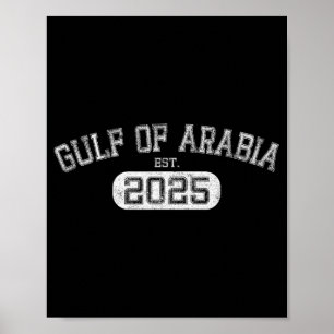 Golf van Arabië Est 2025 Trump Arabische Golf Funn Poster