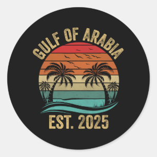 Golf van Arabië Est 2025 Trump Arabische Golf Funn Ronde Sticker