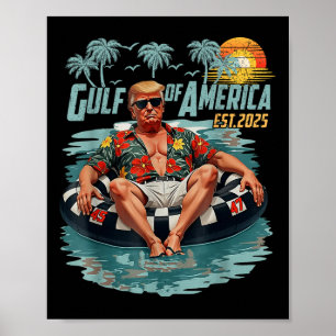 Golf van de VS Amerika EST 2025 Amerikaanse vlag G Poster