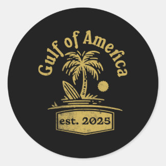 Golf van de VS Amerika EST 2025 Retro Golf van de  Ronde Sticker