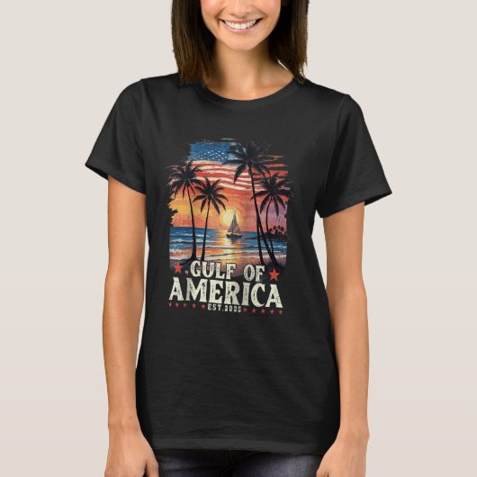 Golf van de VS Amerika EST 2025 VS Amerikaanse vla T-shirt (Voorkant)