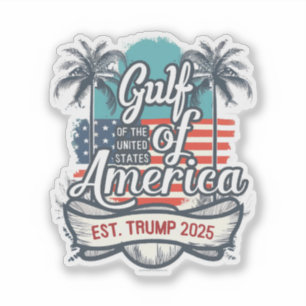 Golf van de VS Amerika Trump 2025 Amerikaanse vlag Sticker