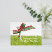 Golf van Kerstmis en Nieuw jaar met golfbal en pij Briefkaart (Staand voorkant)
