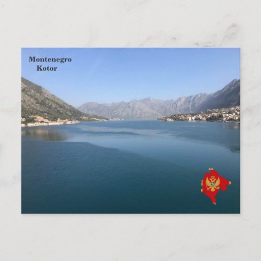 Golf van Kotor, Montenegro Briefkaart (Voorkant)