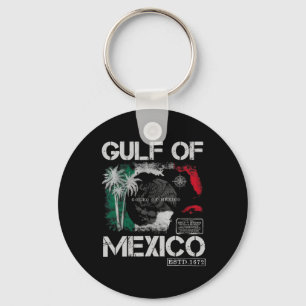  Golf van Mexico 1672 Historische kaart Retro Bea Sleutelhanger