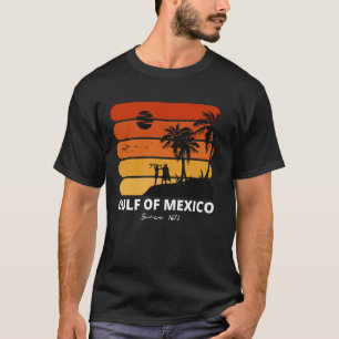 Golf van Mexico 1672 Retro strand Zomer Vac T-shirt