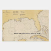  Golf van Mexico Authentic Nautical Chart Inpakpapier Vel (Voorkant 2)