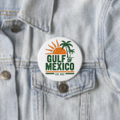 Golf van Mexico Beach Sunset Ronde Button 7,6 Cm (In situ)