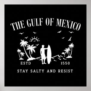 Golf van Mexico blijf zout en verzet Poster