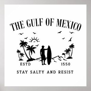 Golf van Mexico blijf zout en verzet Poster