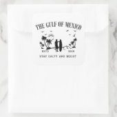 Golf van Mexico blijft zout en verzet zich Vierkante Sticker (Tas)