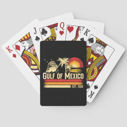 Golf van Mexico blijft zout  Pokerkaarten (Achterkant)