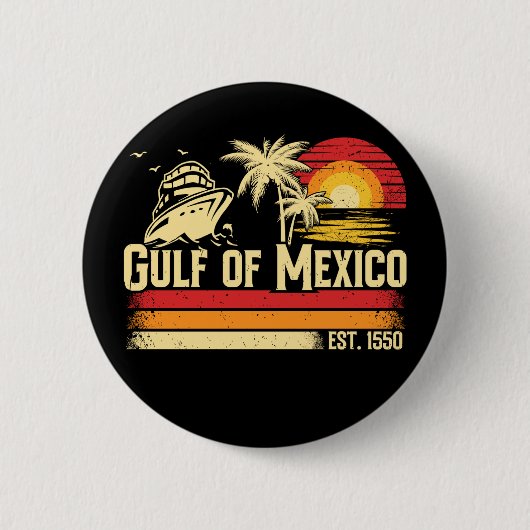 Golf van Mexico blijft zout  Ronde Button 5,7 Cm (Voorkant)