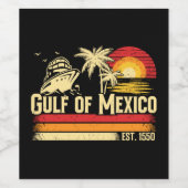 Golf van Mexico blijft zout  Wijn Etiket (Enkel label)