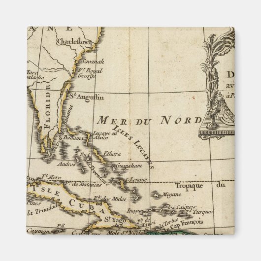 Golf van Mexico, Caribische eilanden Magneet (Voorkant)