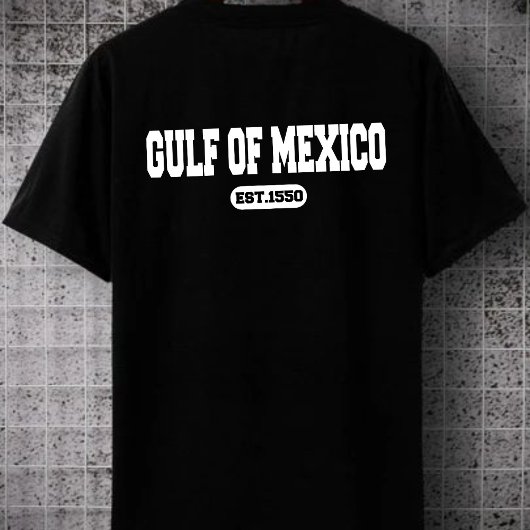  Golf van Mexico "EST. 1550" Mannen T-shirt