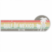 Golf van Mexico Est 1550 Retro  Beach Sticker (Voorkant)