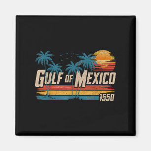 Golf van Mexico EST 1550 Retro  strand Golf O Magneet