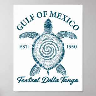 Golf van Mexico Foxdraaft Deltas Tangos Golf van M Poster