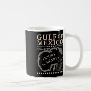 Golf van Mexico Kaart Naam Herkomst sinds 1550 Koffiemok