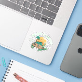 Golf van Mexico Mexicaanse Zee schildpad Sticker (Laptop met iPhone)
