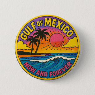 Golf van Mexico nu en voor altijd Ocean Art Ronde Button 5,7 Cm