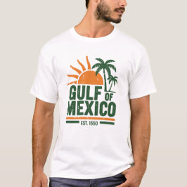 Golf van Mexico-Oost. 1550 -  tropisch strand T-shirt