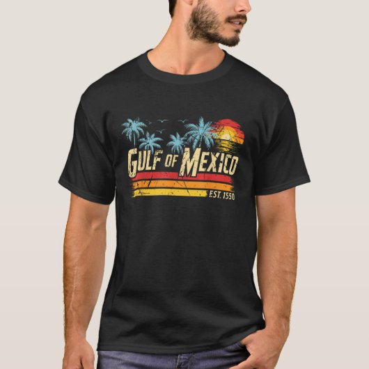 Golf van Mexico Palms zomervakantie Golf T-shirt (Voorkant)
