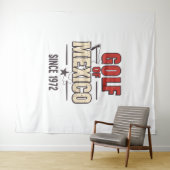 Golf van Mexico' Parodie met Wandkleed (In Situ (horizontaal))